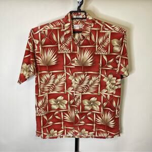 Pierre Cardin Hawaiian Tropical Short Sleeve Shirt Size Medium Men’s